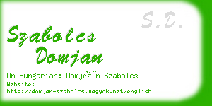 szabolcs domjan business card